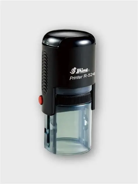 EQUIPO COMPLETO DE SELLO AUTOMATICO REDONDO CO ALMOHADILLA SHINY PRINTER  R-524 (TINTA AZUL)
